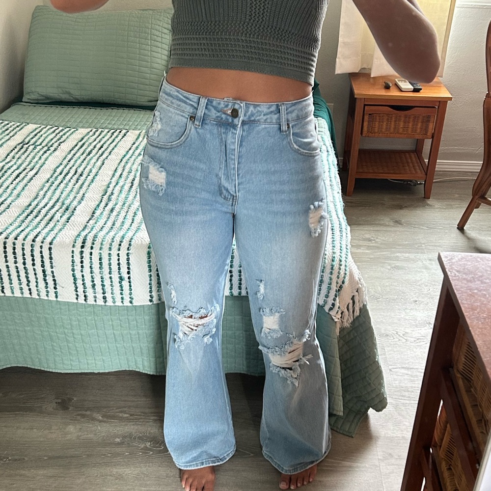 Almost Famous High Rise Fit & Flare Jeans